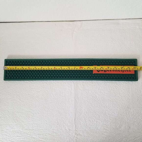 Jagermeister Green Orange Rubber Spill Rail Bar Mat 20.25""x3.5" (#1) - Picture 7 of 8